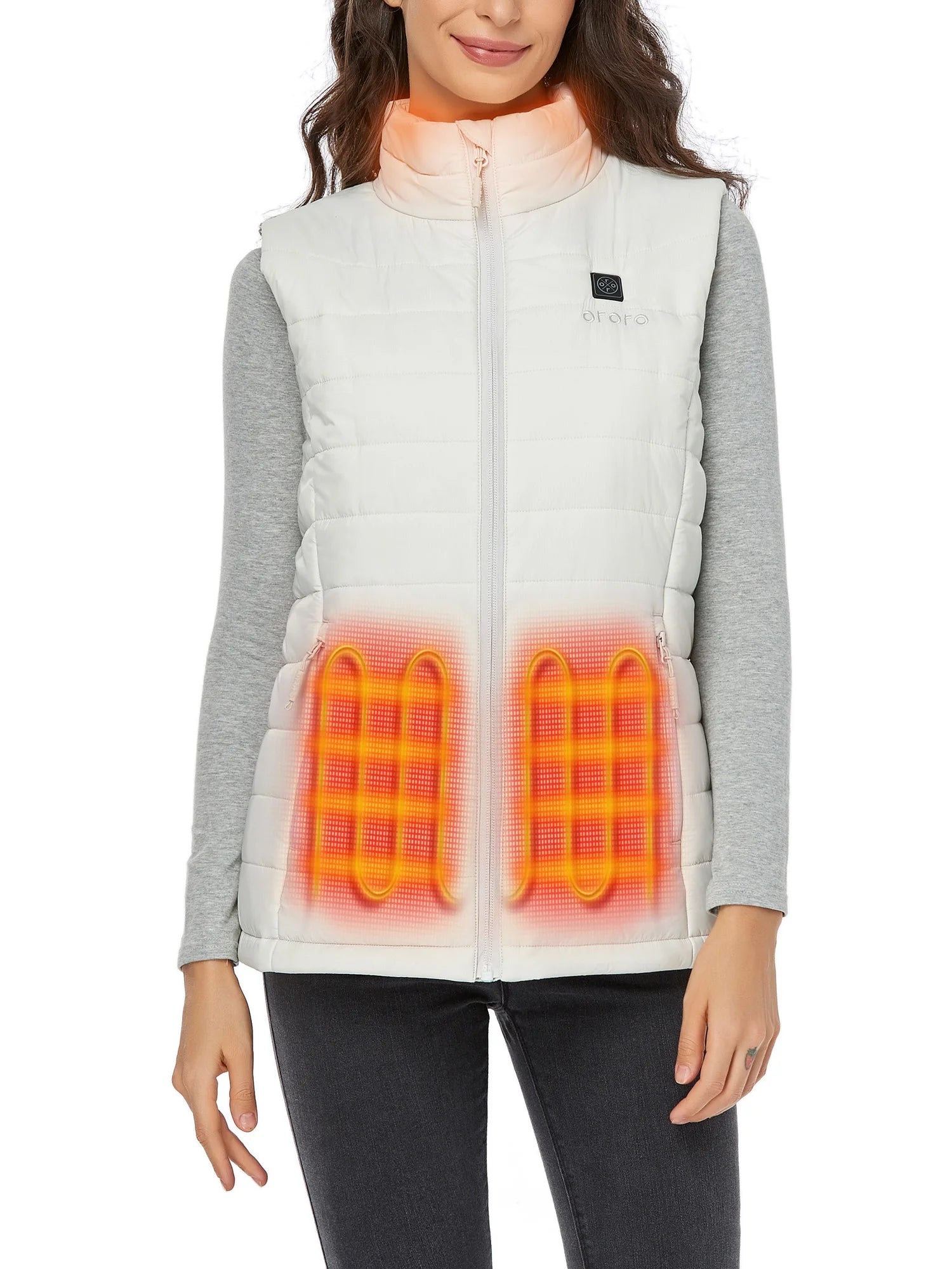Women'S Heated Vest with Battery, Heating Vest for Hiking Skiing Outdoors (White,2Xl)