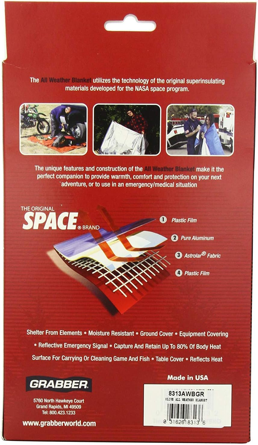 Outdoors Original Space Brand All Weather Blanket