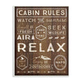 10 In. X 15 In. "Outdoors Cabin Rules" by Jennifer Pugh Printed Wood Wall Art
