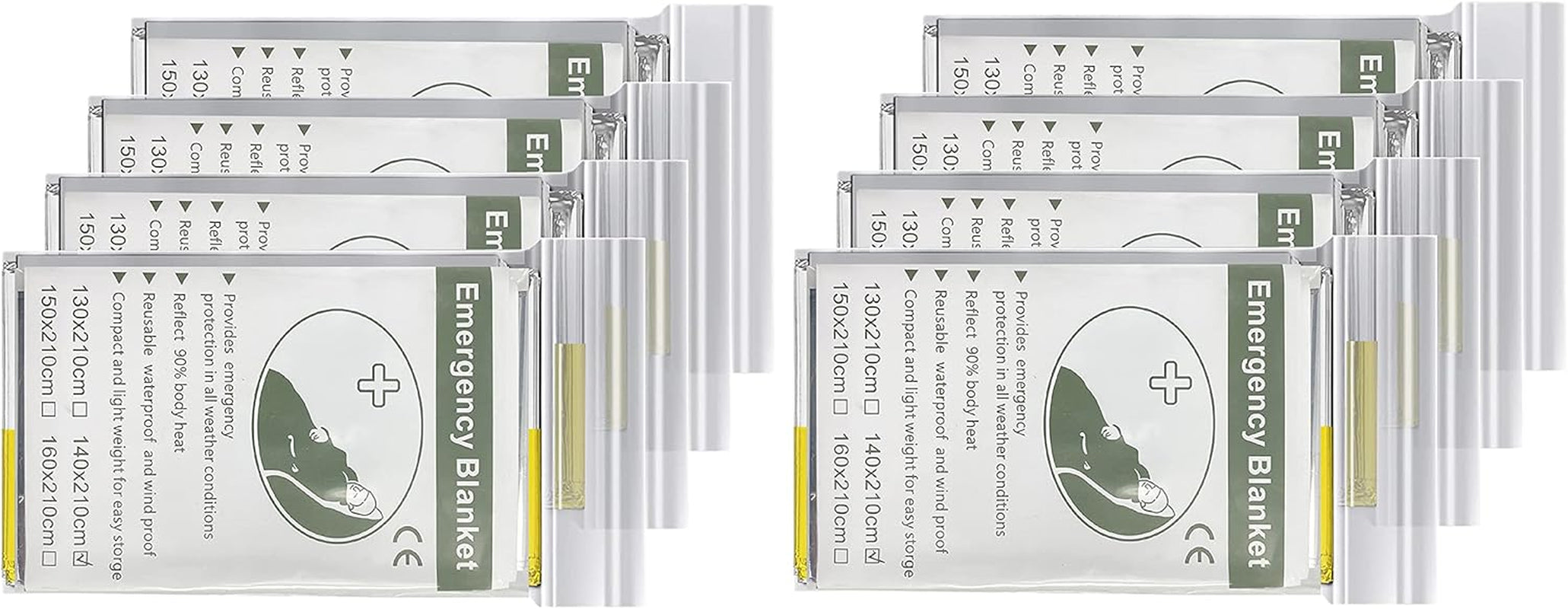 Safe Emergency Mylar Thermal Blankets for Outdoors,Survinal,First Aid,Picnic,Tent ,Marathons