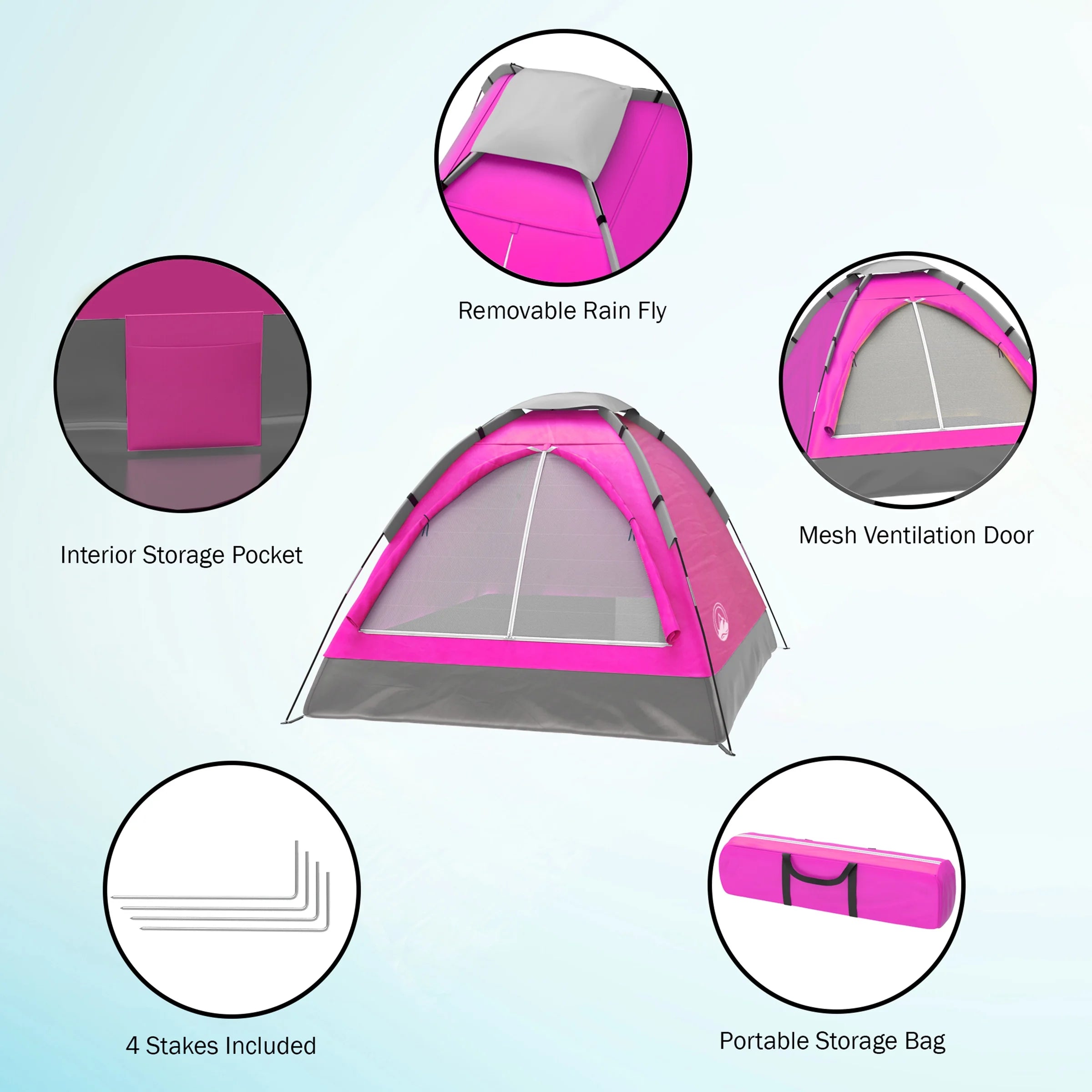 2-Person Dome Tent with Rain Fly & Carry Bag by  Outdoors