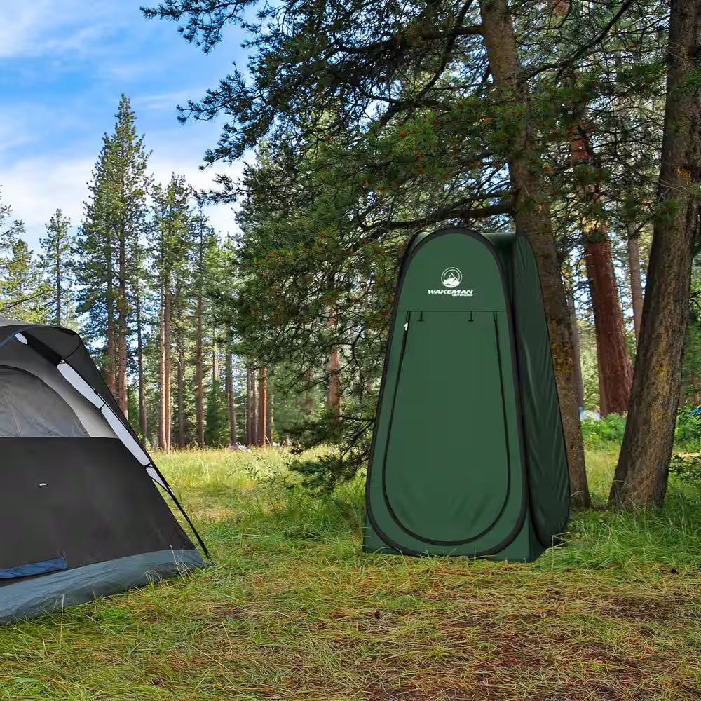 Outdoors Pop up Changing Tent or Shower Stall with Carry Bag, Green