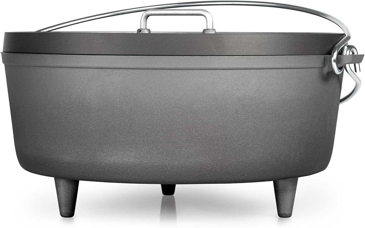 12-Inch Hard Anodized Dutch Oven | Heavy-Duty, Non-Reactive, Rust-Free | Perfect for Open Fire, Camp Coals, Home Oven Use | Dutch Oven for Sourdough Bread, Stews, Soups and More