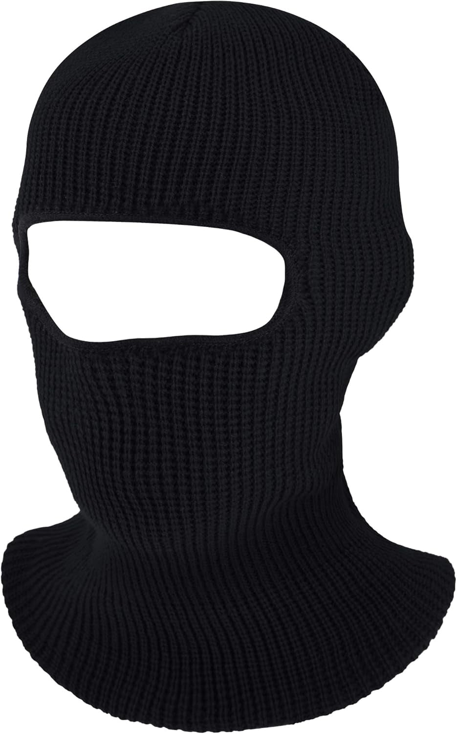 1 Hole Ski Mask Winter Knitted Balaclava Warm Full Face Mask Windproof Head Cover for Men Women Sports Outdoor