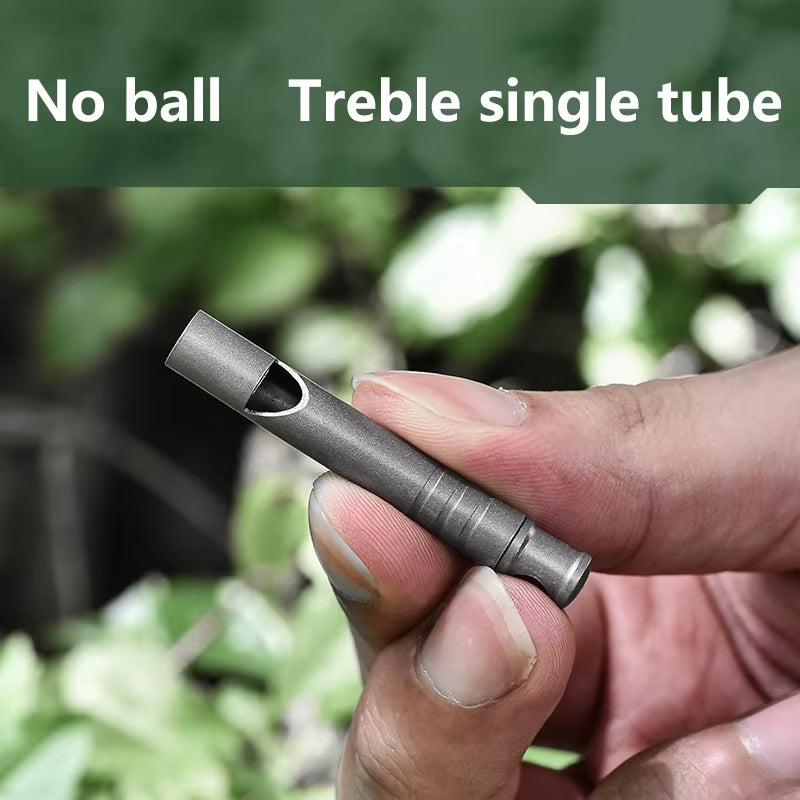 Safety Survival Whistle Ultralight Camping Whistle Hiking Outdoors Emergency Titanium Whistle Emergency Whistle with Lanyard