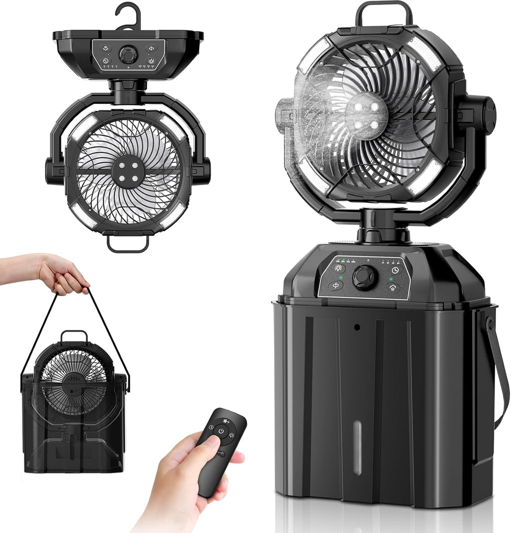 1.6GAL Bucket Portable Misting Fans for Outdoors Patios,20000Ma