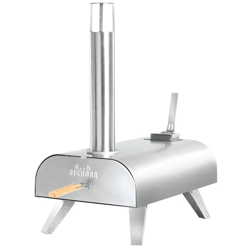 Stainless Steel Countertop Wood Burning Pizza Oven