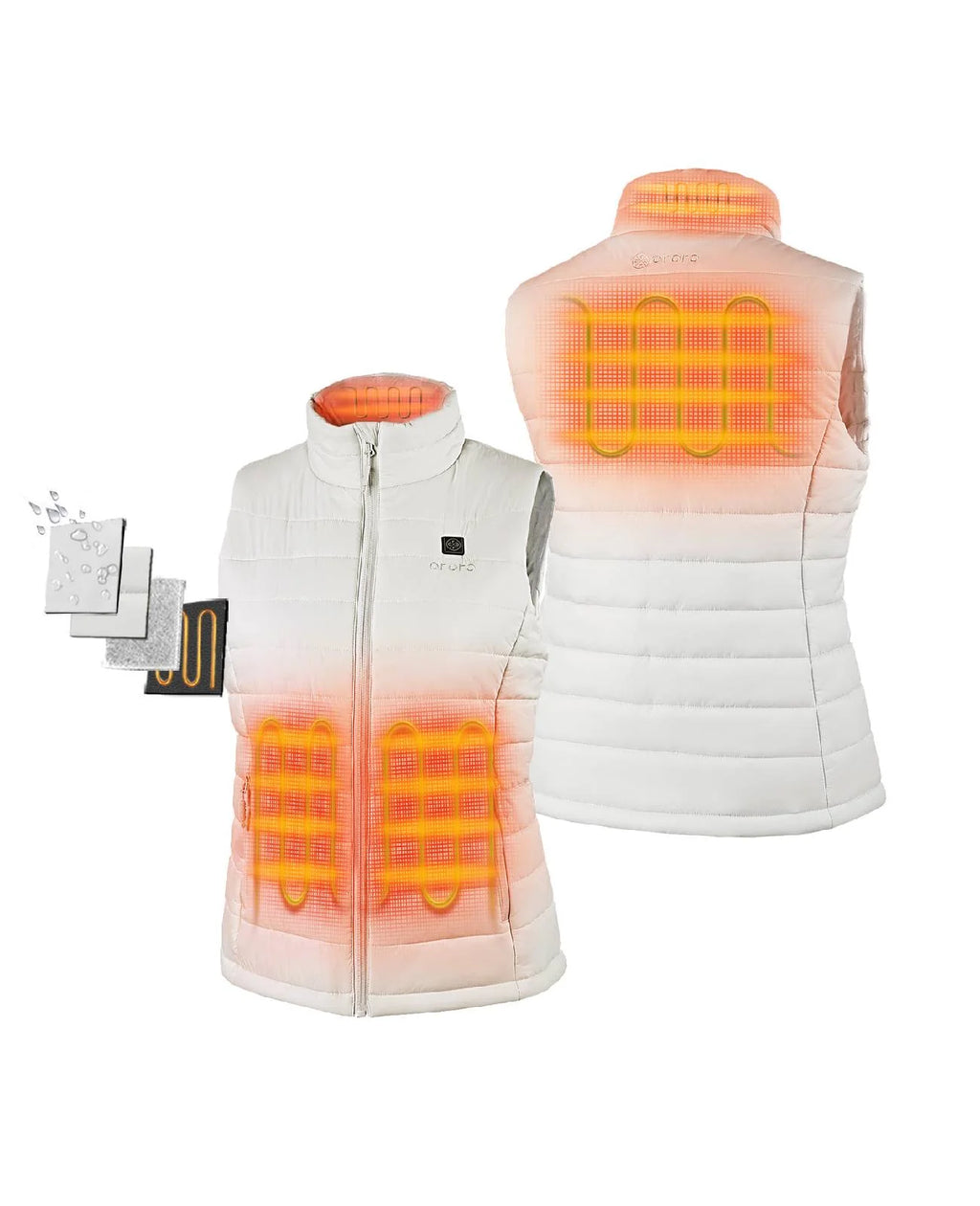 Women'S Heated Vest with Battery, Heating Vest for Hiking Skiing Outdoors (White,2Xl)