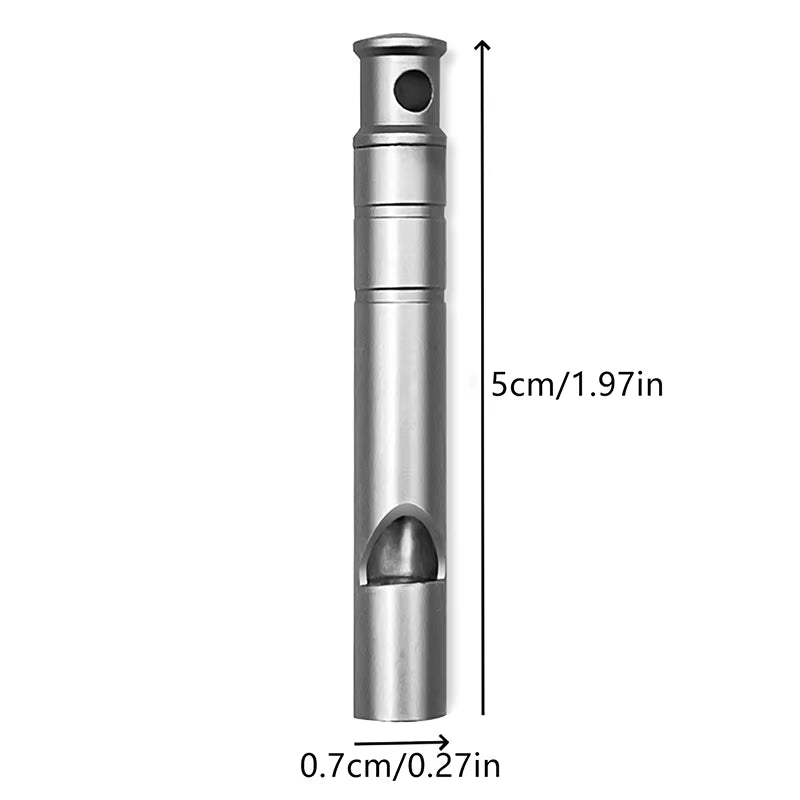 Safety Survival Whistle Ultralight Camping Whistle Hiking Outdoors Emergency Titanium Whistle Emergency Whistle with Lanyard