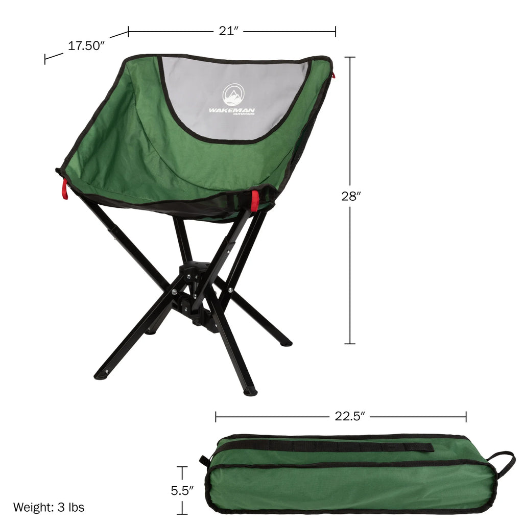Outdoors Camping Chair - Lightweight Backpacking Chair, Green