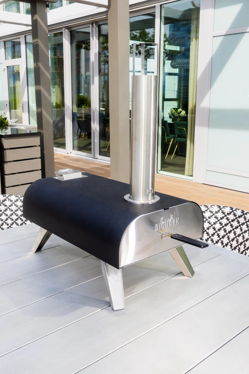 Stainless Steel Countertop Wood Burning Pizza Oven