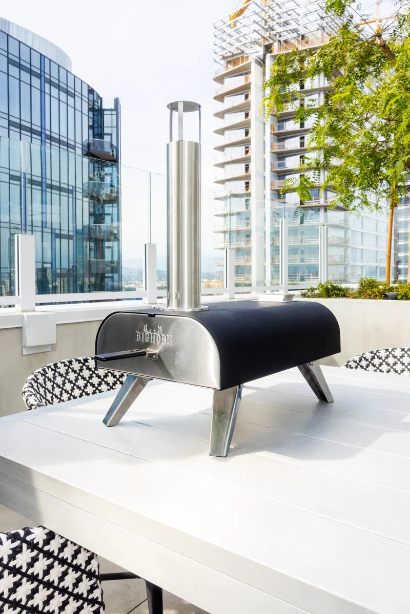 Stainless Steel Countertop Wood Burning Pizza Oven