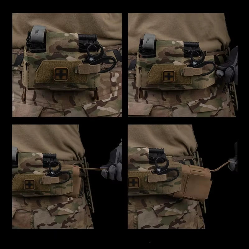 Compact Trauma Kit Tactical IFAK Medical First Aid Pouch Outdoors Hunting Camping Patrol Survival Equipment