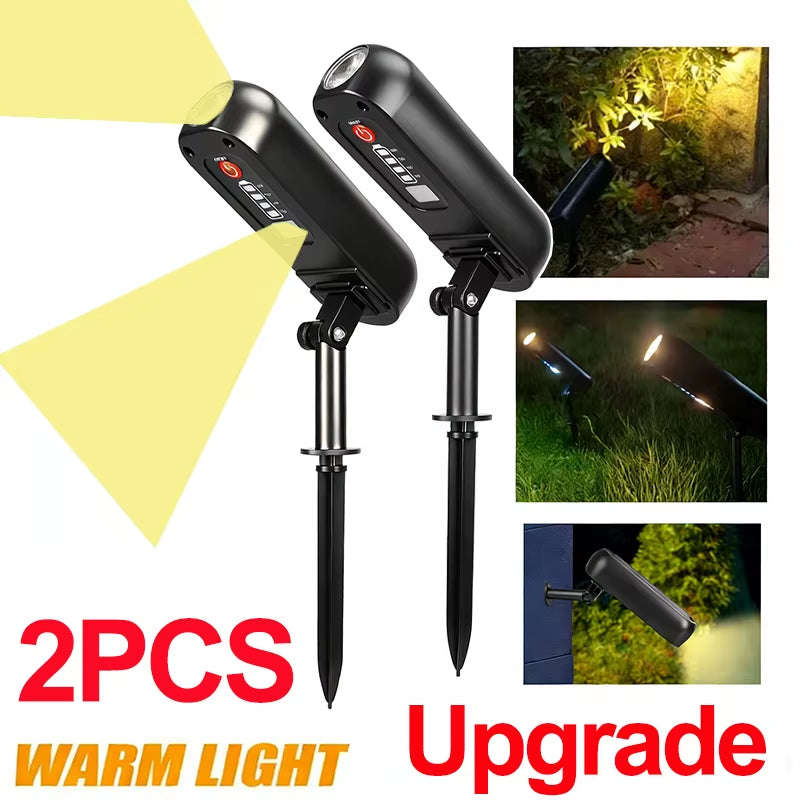 1/2PCS Solar LED Light Outdoor Solar Wall Light IP65 Green/Warm Garden Light Solar Spotlights Solar Uplights,Trees Pathway Yard